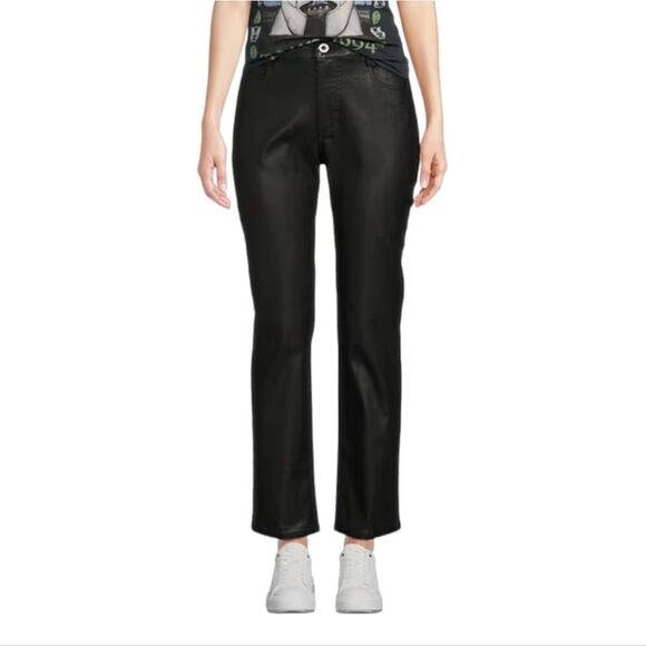 Cloth & Stone Coated Straight Leg Coordinating Ankle Pants Women's Size 30 NWT - Picture 1 of 14